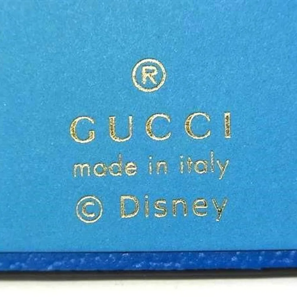 Gucci Disney Collaboration Donald Duck GG Pattern Leather Notebook